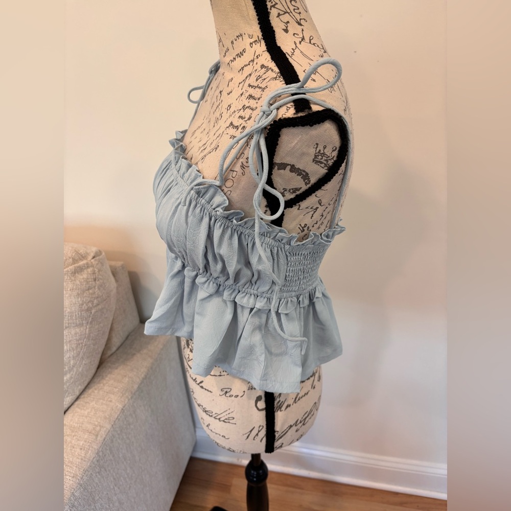 Altar'd State Tiered Baby Tank in Blue size XS - Picture 2 of 7